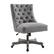 Front. Linon Home Décor - Modern Upholstered Barrel Swivel Office Chair - Slate Gray.
