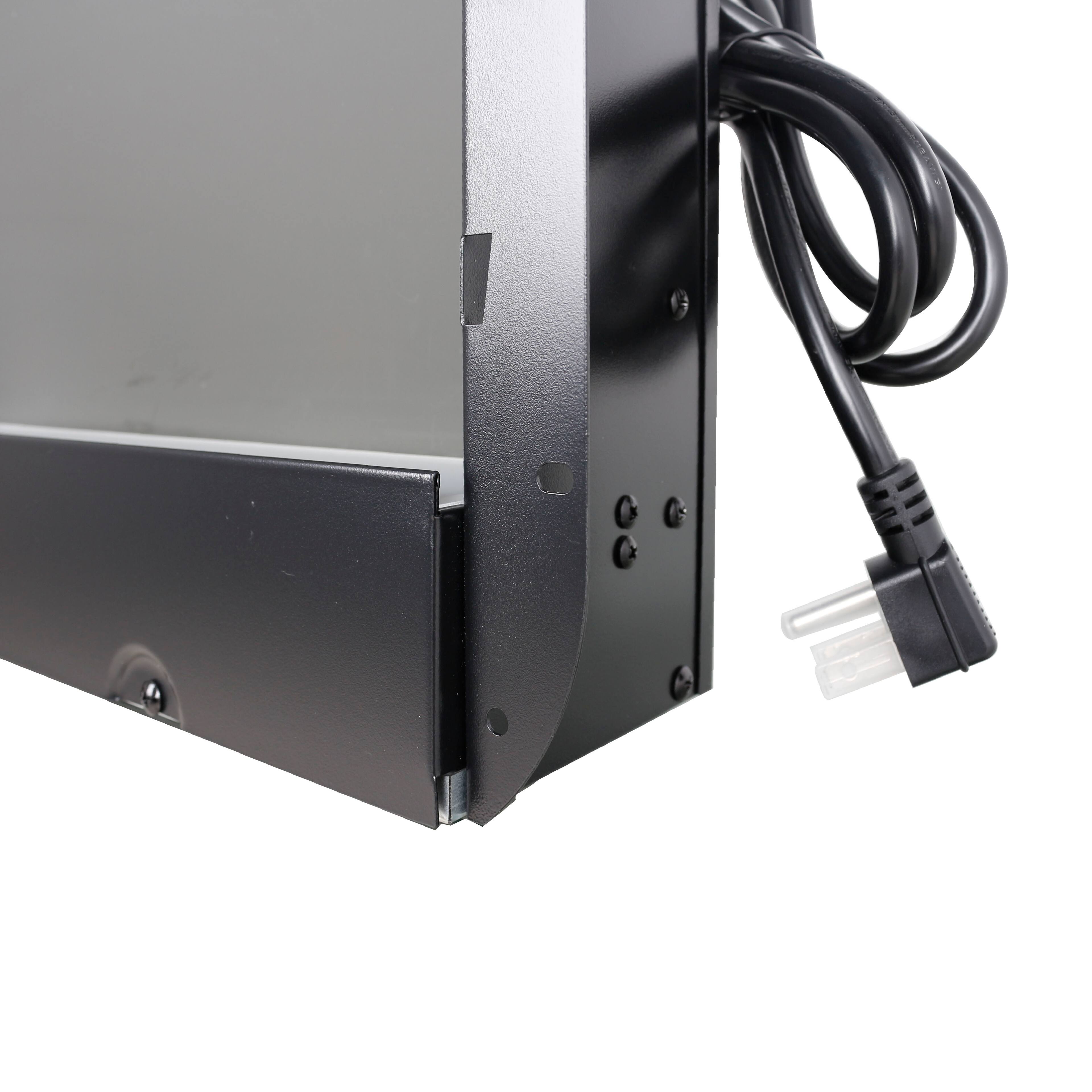 Alt View 8. PexFix - 60" Electric Fireplace Recessed Wall-Mounted with Ultra-Thin, Tempered Glass, Multi-Color Flame, LED Heater, Remote.