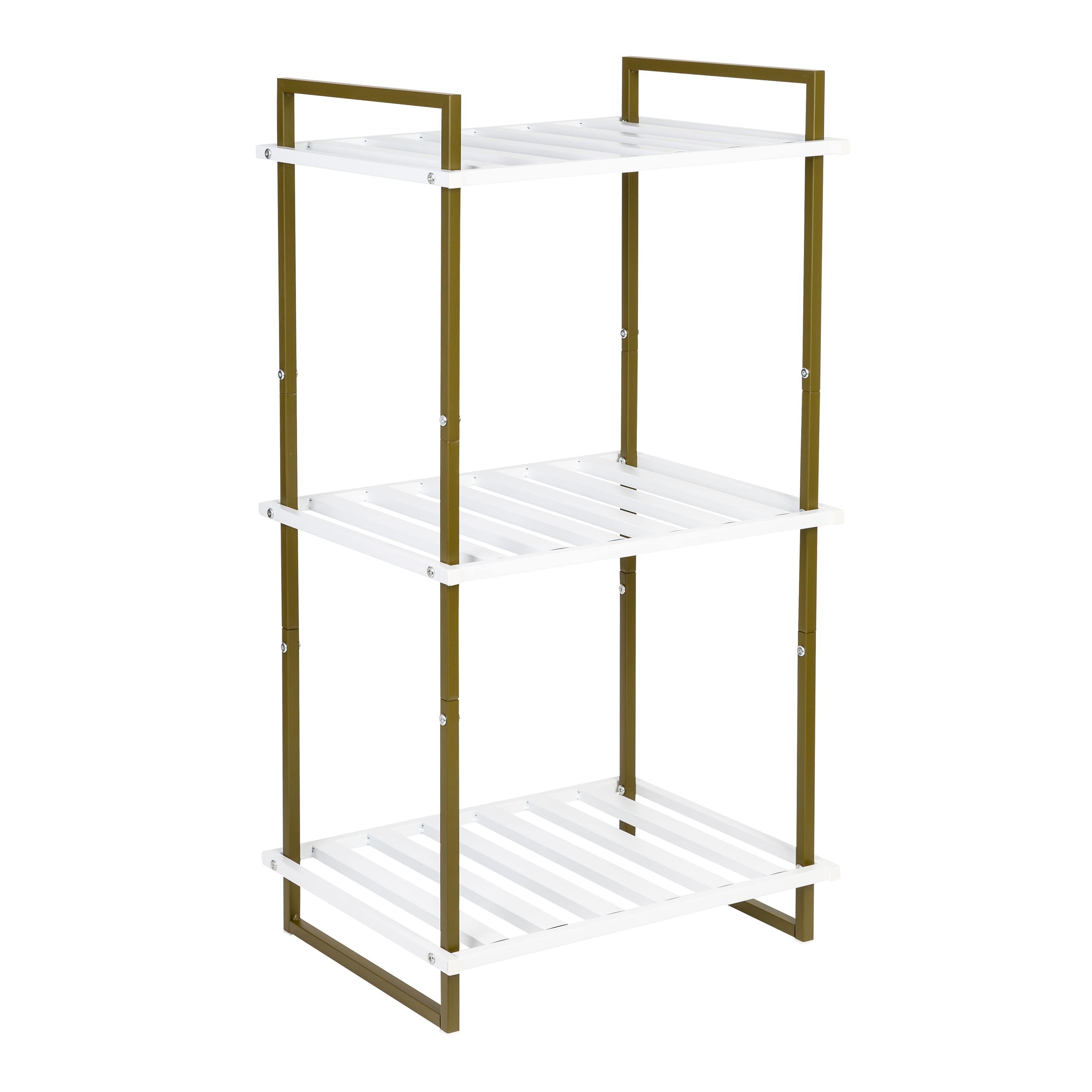 Honey-Can-Do - 3-Tier Tubular Metal Shelf - Olive - Front_Zoom