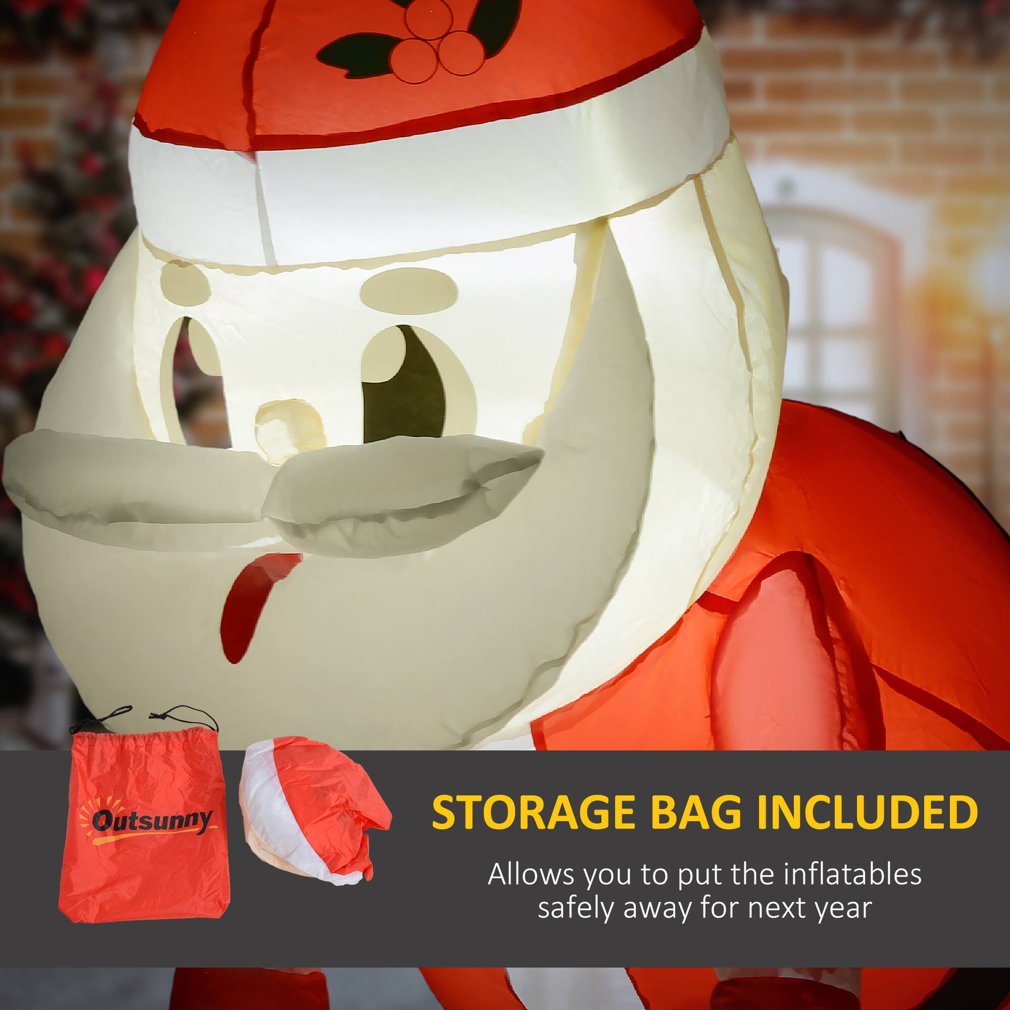 Outsunny STORAGE BAG INCLUDED allows you to put the inflatables safely away for next year.