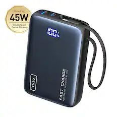 Ultra-Fast 45W Double Speed Double Efficiency
100%
FAST CHARGE
POWERBANK DESIGNED BY INIU
INIU