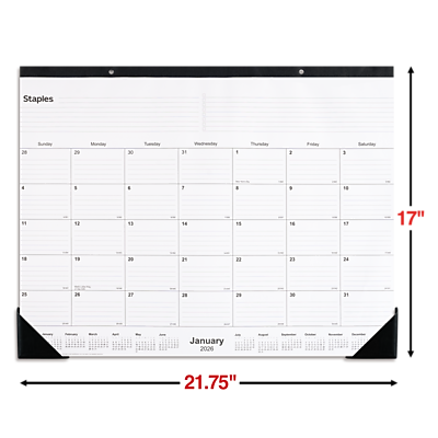 Staples

26 Sunday 29 Monday 30 Tuesday 31 Wednesday 2 Thursday 3 Friday 4 Saturday

1 2 3 4 5 6 7
8 9 10 11 12 13 14
15 16 17 18 19 20 21
22 23 24 25 26 27 28
29 30 31

January 2026

21.75"