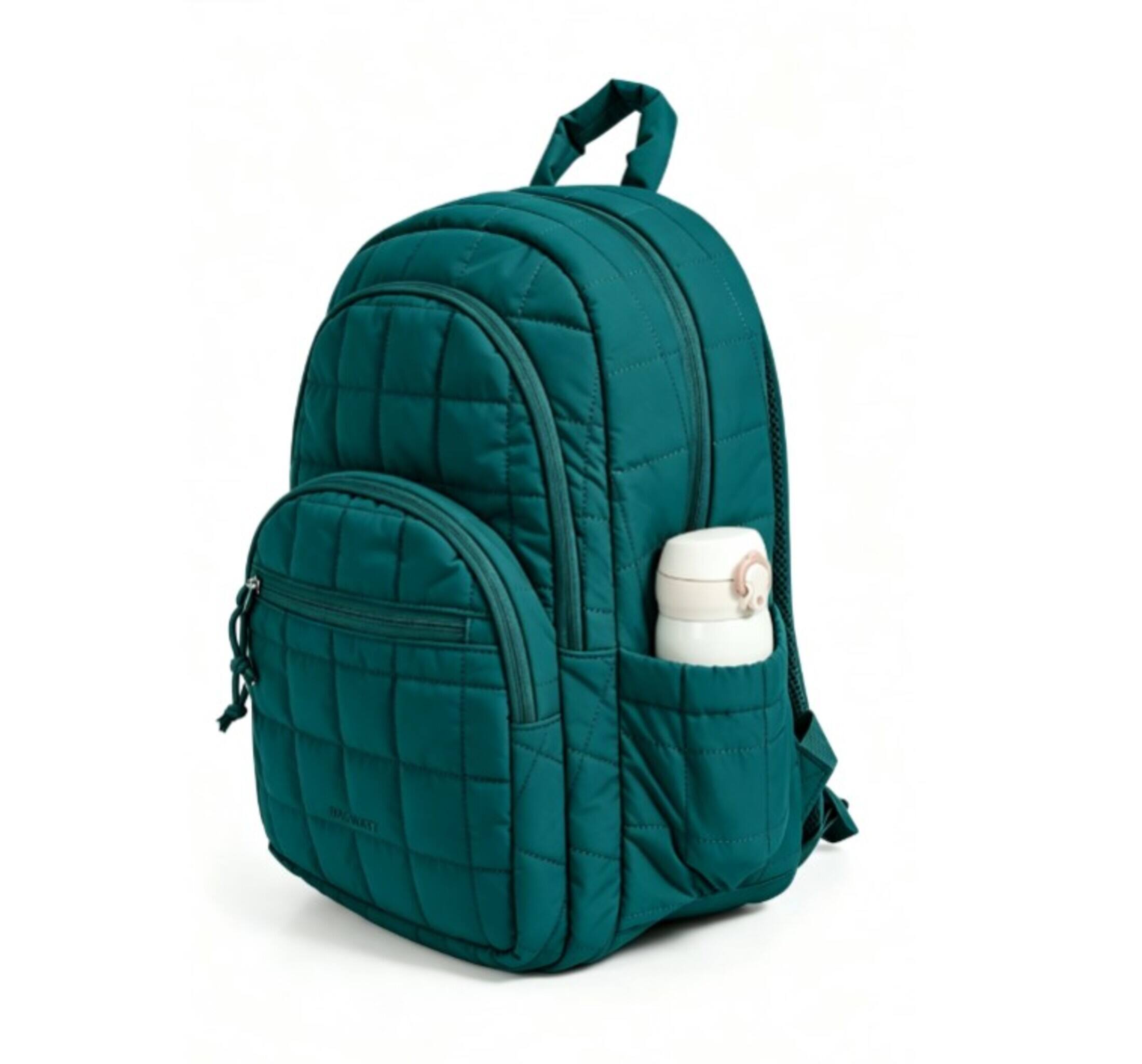 Left. Bagsmart - College Backpack, Lightweight Bookbag with 15.6 inch Laptop Compartment, Fashion Daypack for Casual Work Commuter - Green.