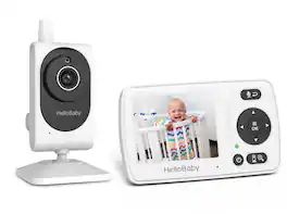 HelloBaby - HB2530 Video Baby Monitor with Camera and Audio, 1000ft Range, Night Vision, VOX Mode, 2.4" LCD - White
