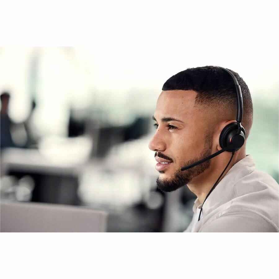 Alt View 5. Jabra - Jabra Engage 40 Headset - Microsoft Teams Certification - Stereo - USB Type A, USB Type C - Wired - Over-the-head - Unknown.