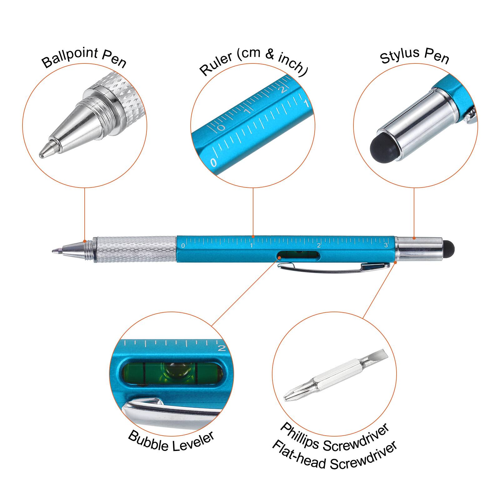 Ballpoint Pen (cm & Ruler inch)  
Stylus Pen  
Bubble Leveler  
Phillips Screwdriver  
Flat-head Screwdriver
