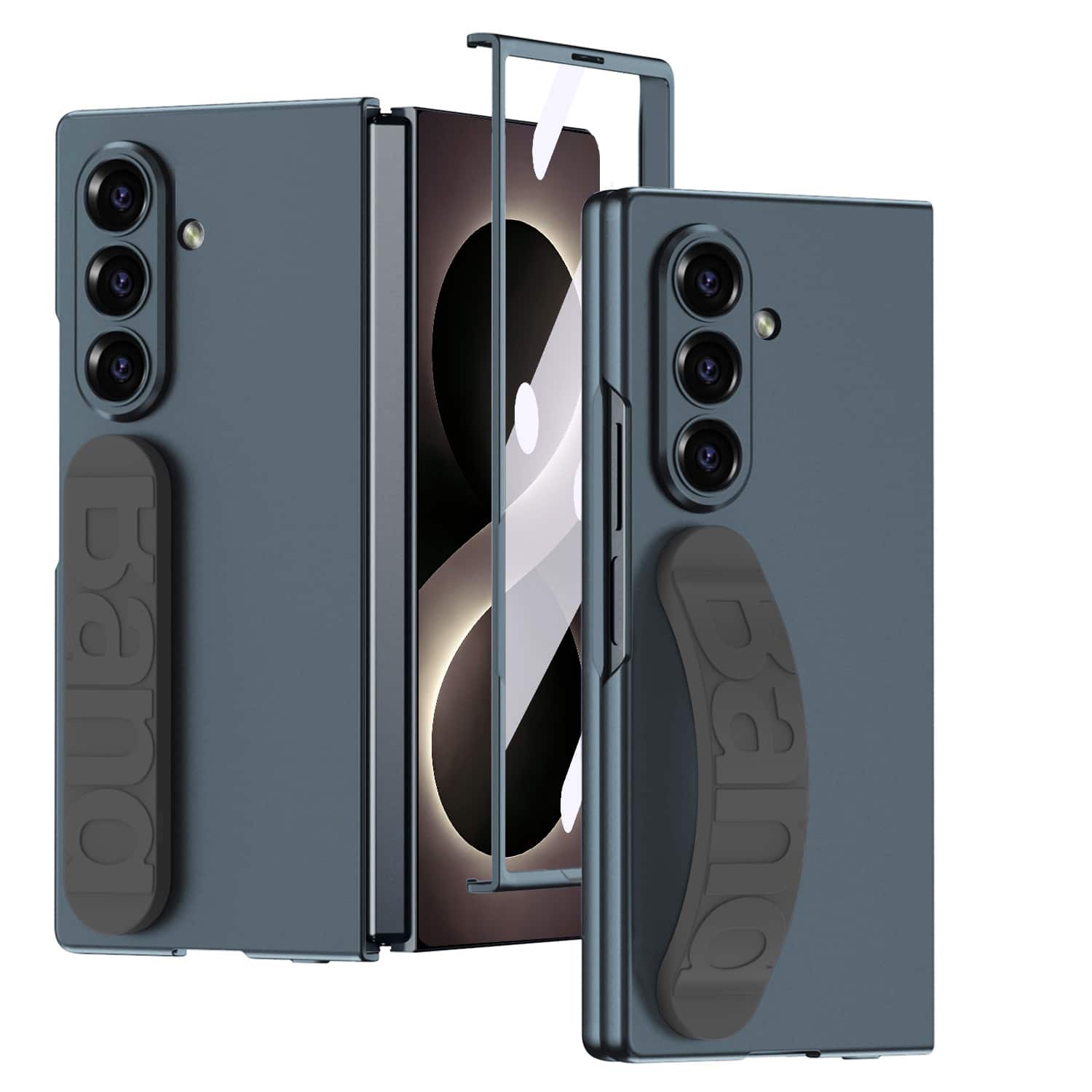 Dteck - for Samsung Galaxy Z Fold8 Ultra Slim Case Built-in Tempered Glass Screen Protector,Silicone Side Strap Shockproof Cover - Darkgreen price history on PriceWatchPro