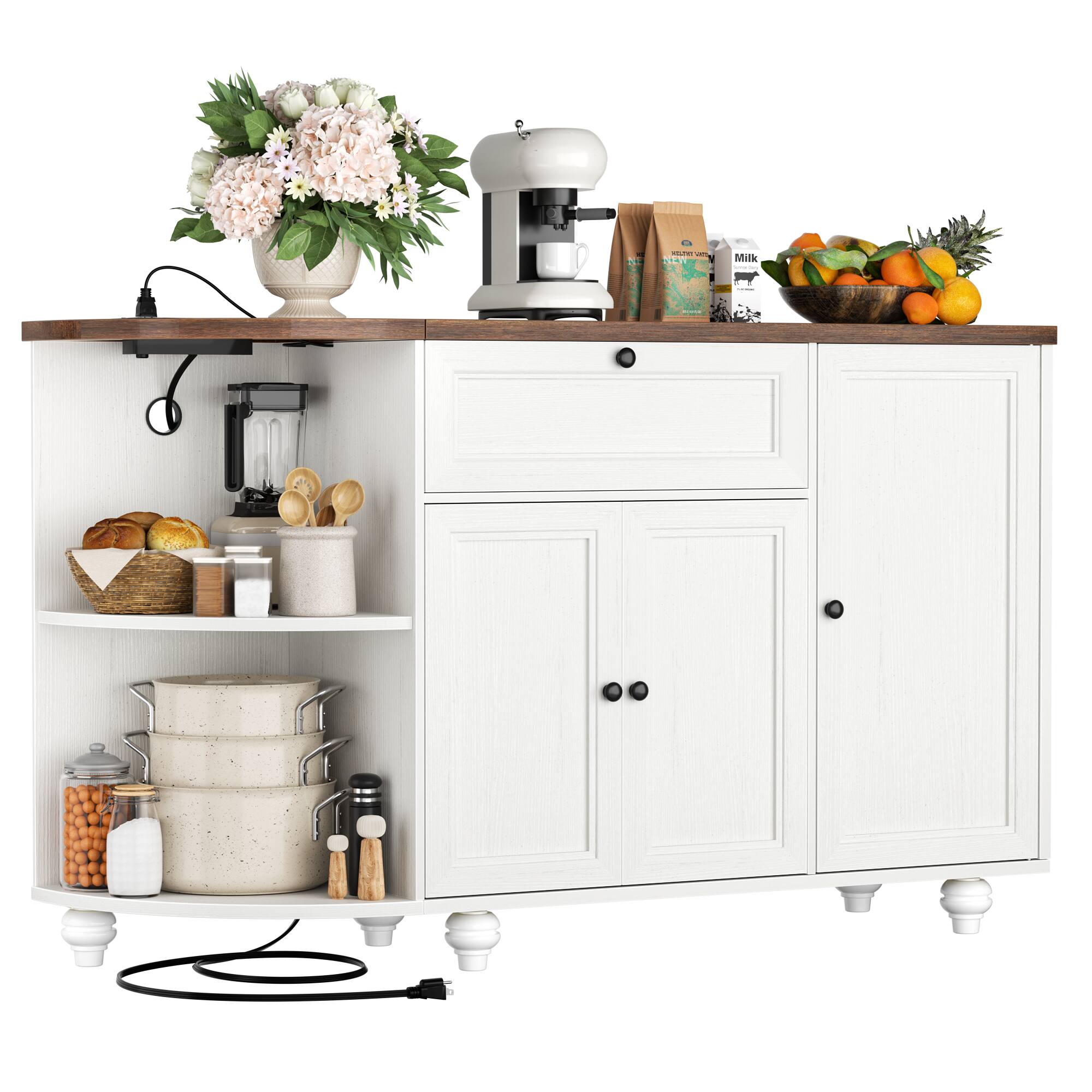 White and Rustic Brown