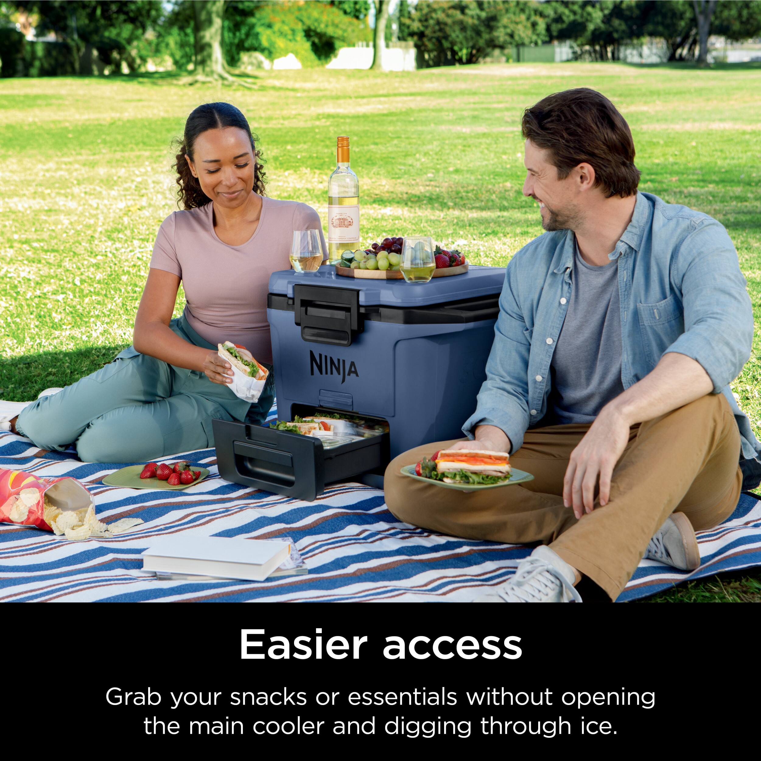Easier access: Grab your snacks or essentials without opening the main cooler and digging through ice.