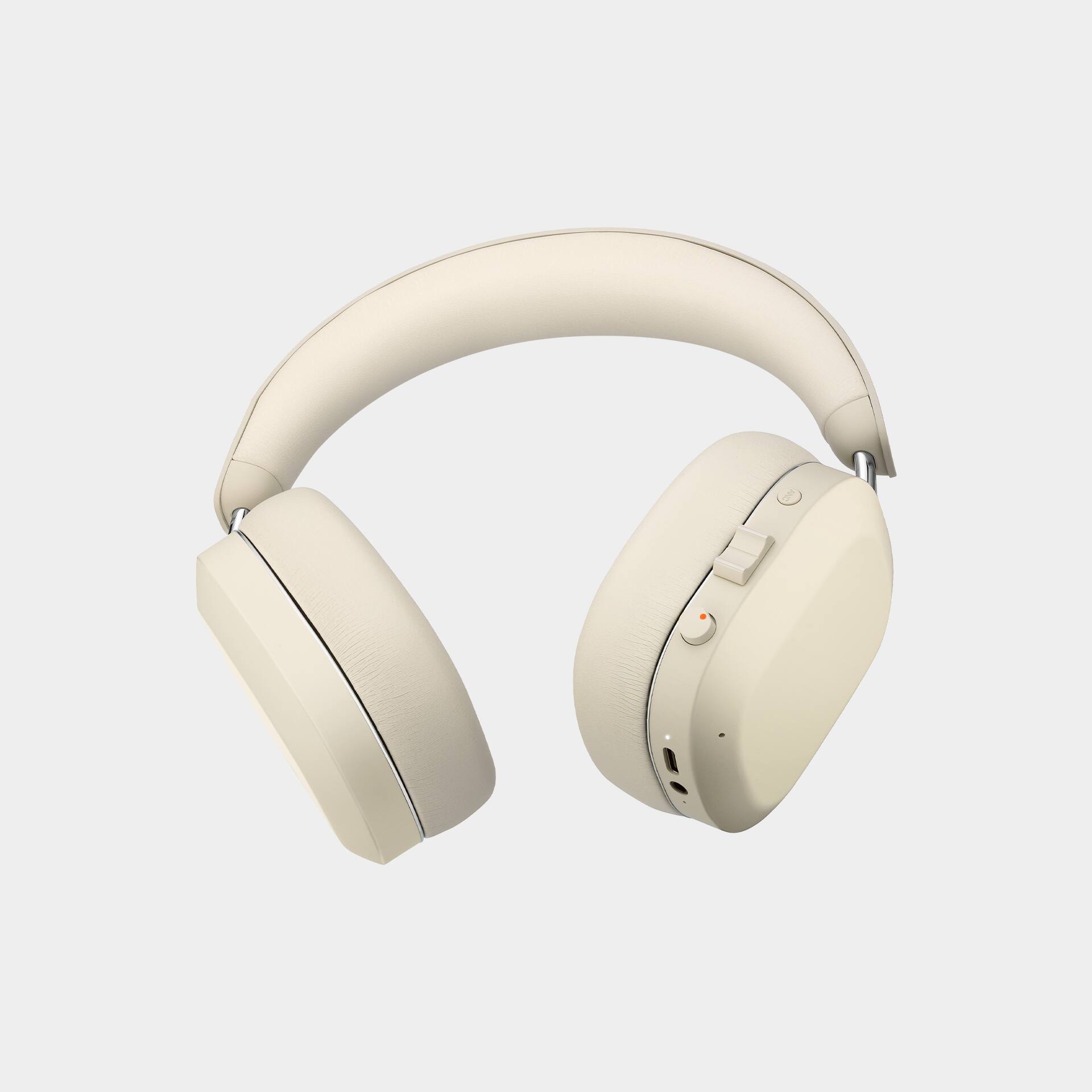 Angle. MONDO - ANC Headphone Wireless , Bluetooth 6.0, 48 hour battery - Greige.
