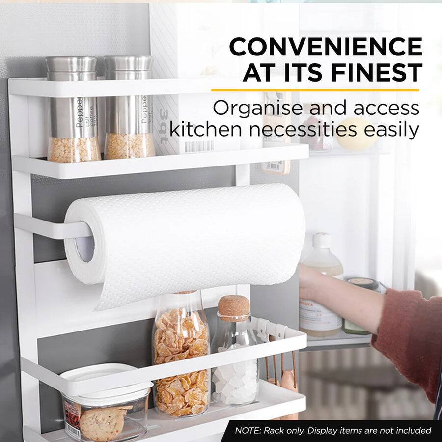 **CONVENIENCE AT ITS FINEST**

Organise and access kitchen necessities easily

**NOTE:** Rack only. Display items are not included