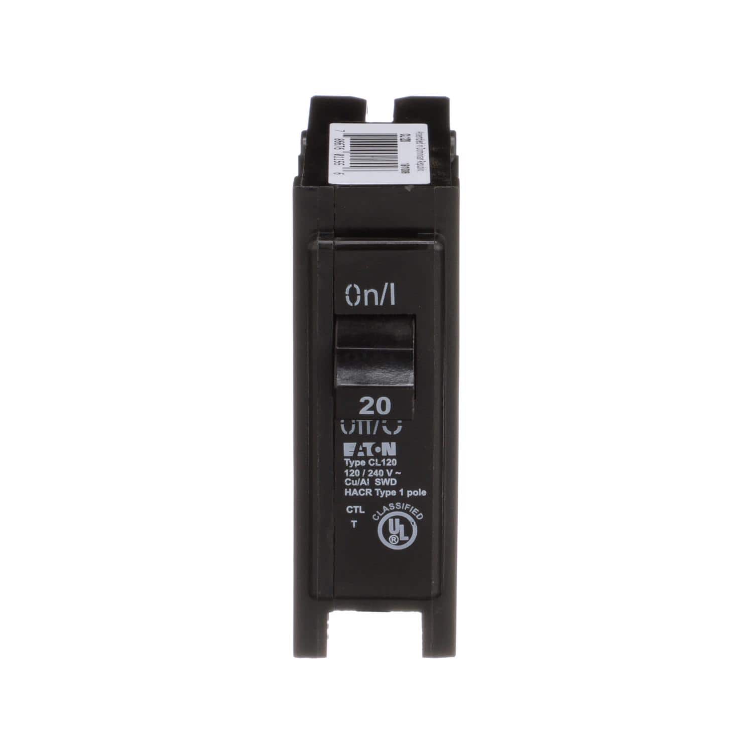 Eaton - 20 amps Plug In Single Pole Circuit Breaker