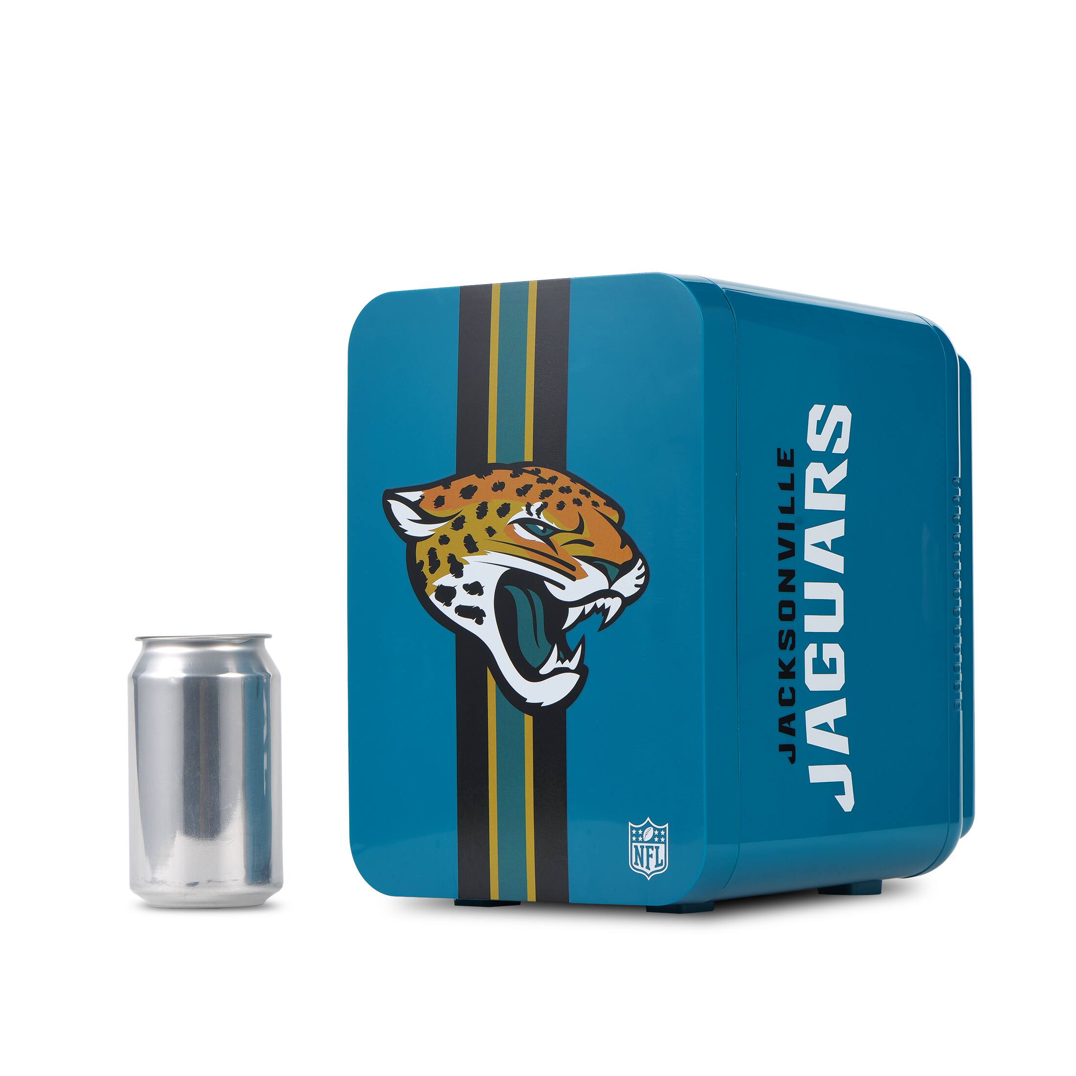 Ukonic NFL Jacksonville Jaguars 6 Can Mini Fridge 4L AC/DC Portable ...
