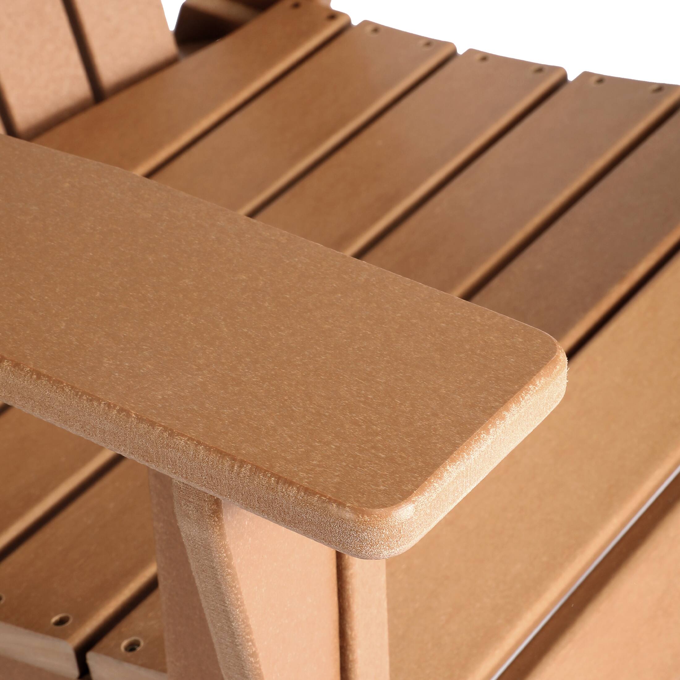 Alt View 7. WestinTrends - WestinTrends Dylan Outdoor Patio Shell-back Adirondack Dining Chair Weather Resistant - Teak.
