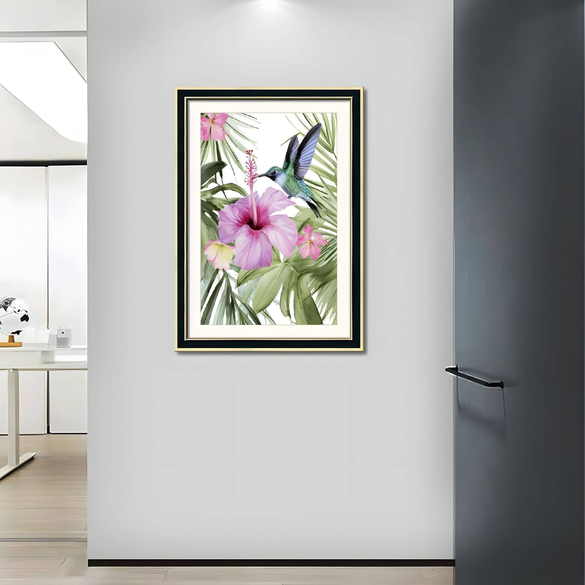 Alt View 5. APRILSOUL - Solid Wood Picture Frame Replaceable Canvas Art Frame Organic Glass Elegant Wall Decor Living Room Bedroom - Black.