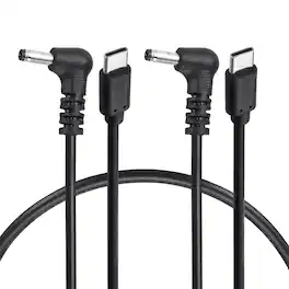 Unique Bargains - USB C to DC Power Cable, 15V 3A 45W, 3.5x1.35mm, PD Trigger for Laptop/Monitor/Security Camera, 2pcs - Black