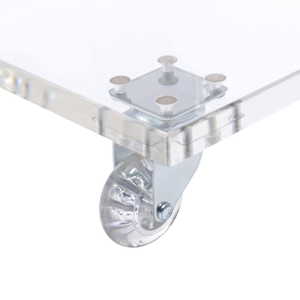 Angle. Picket House Furnishings - Peek Acrylic Snack Table - Clear.