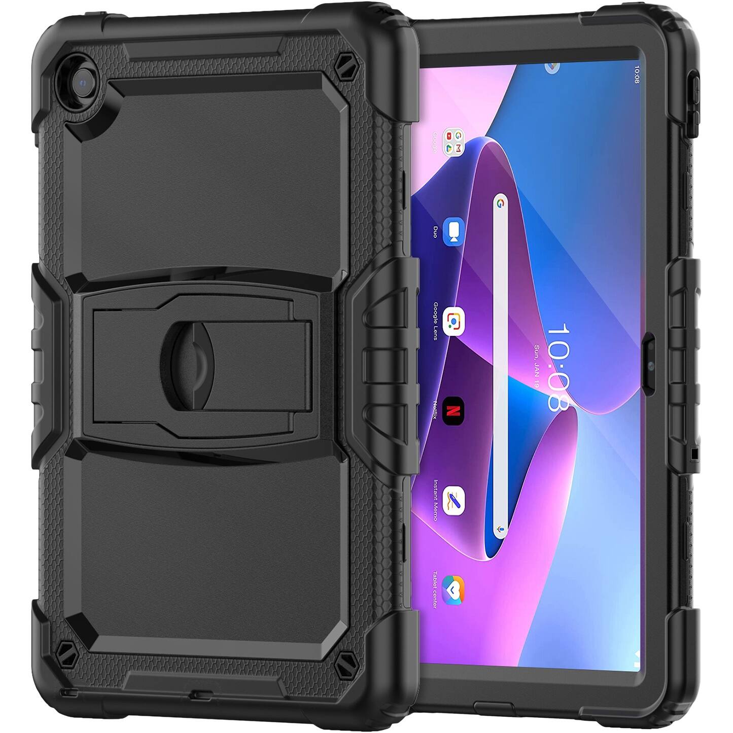Alt View 13. SaharaCase - Defence Series Case for Lenovo Tab M10 Plus (3rd Gen) - Black.