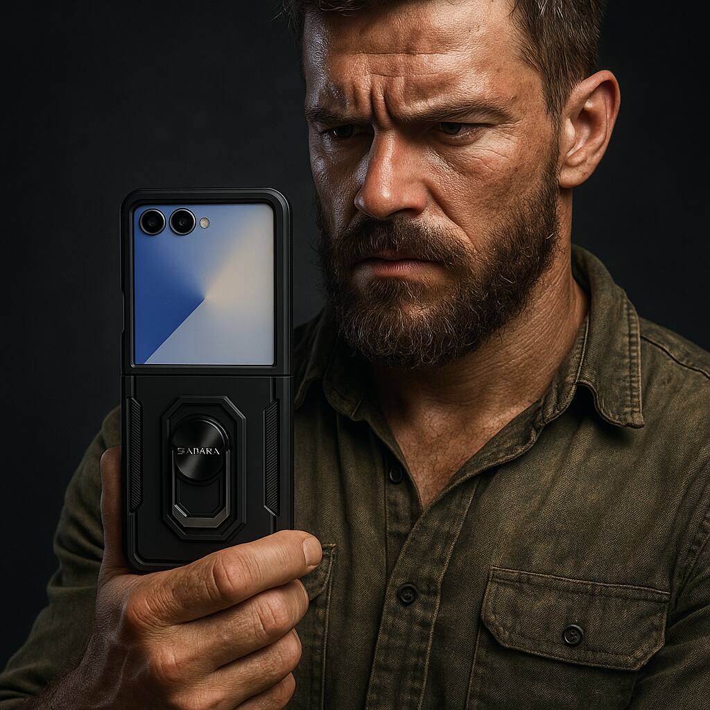 Alt View 7. SaharaCase - Raider Series Heavy Duty Case for Samsung Galaxy Z Flip7 - Scorpion Black.