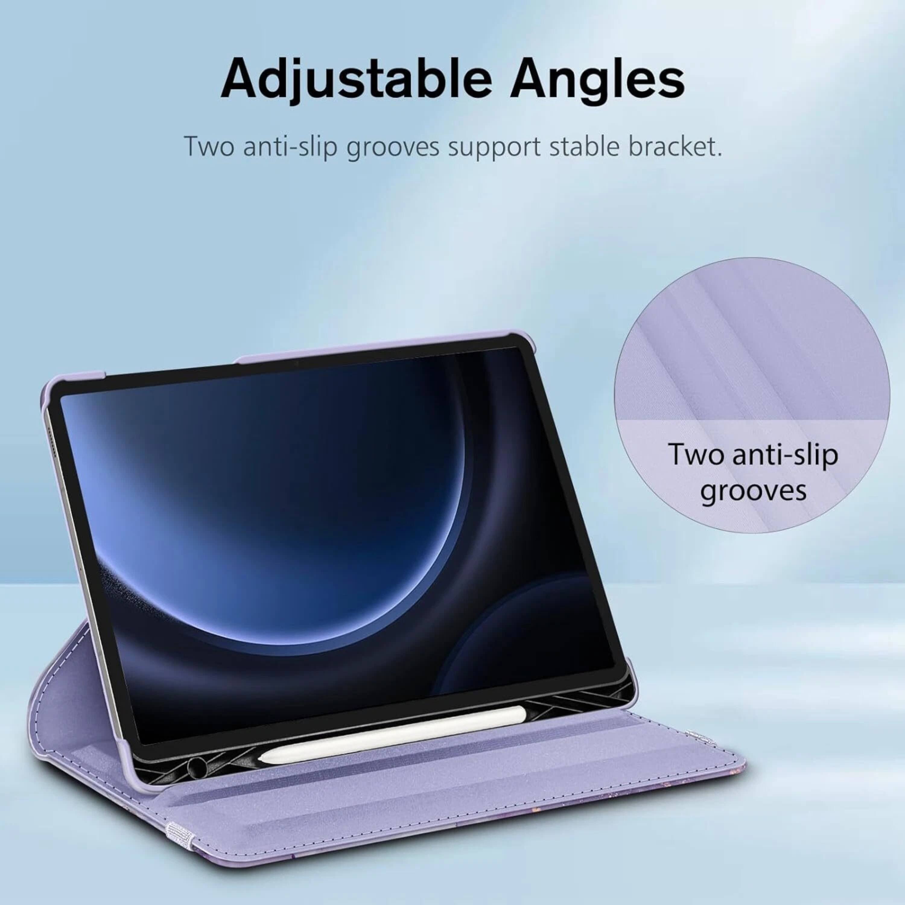 Adjustable Angles  
Two anti-slip grooves support stable bracket.  
Two anti-slip grooves