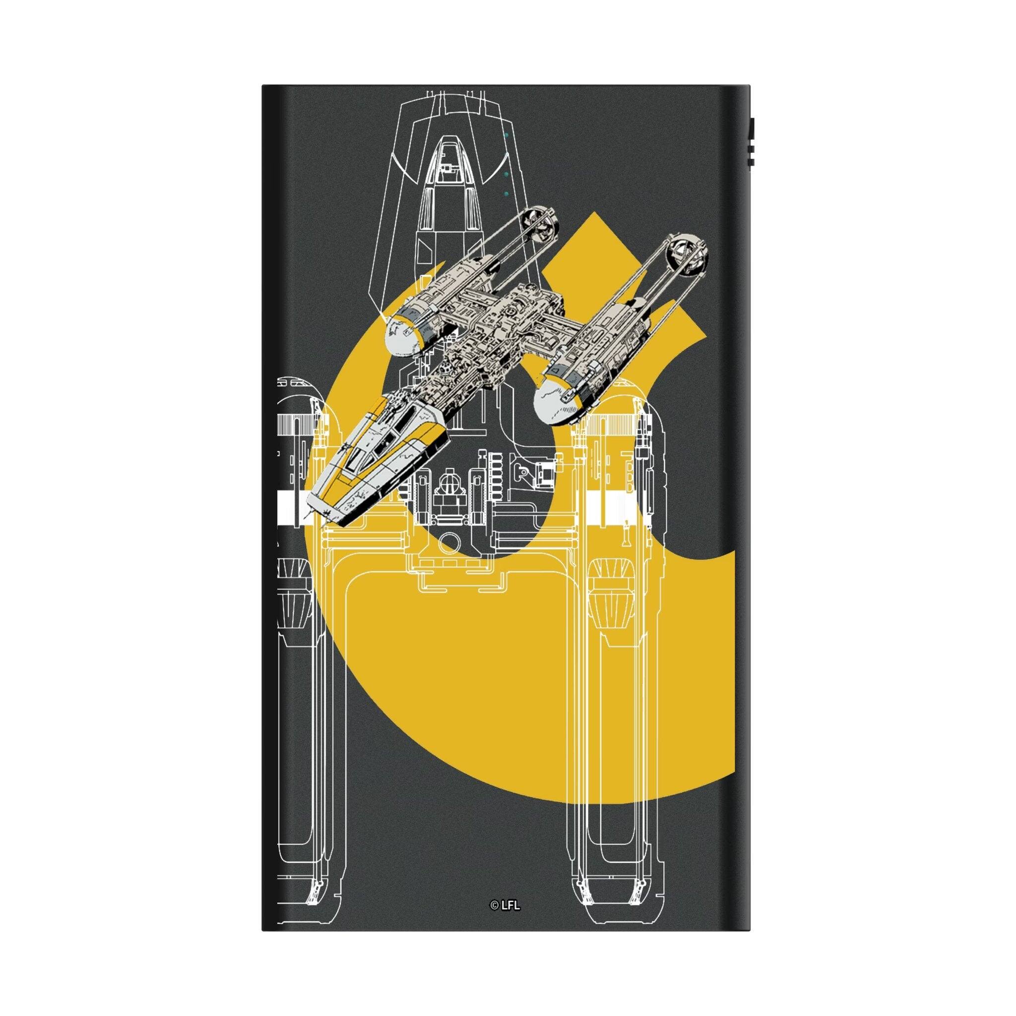 Angle. Keyscaper - Star Wars: A New Hope FactionTech 5000mAh Flat Powerbank - Y-Wing.