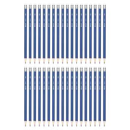 Unique Bargains - 36pcs HB Pencils, Pre-Sharpened Hexagonal Wooden Pencils w/ Eraser for Drawing, Sketching, Writing, Office - Blue