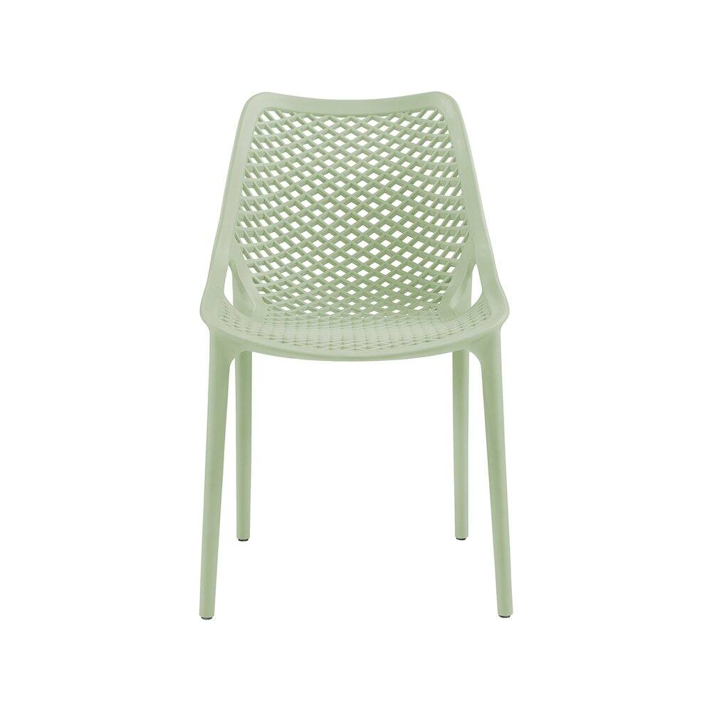 Back. Meridian Furniture - Mykonos Mint Outdoor Patio Dining Chair, Set of 4 - Mint.