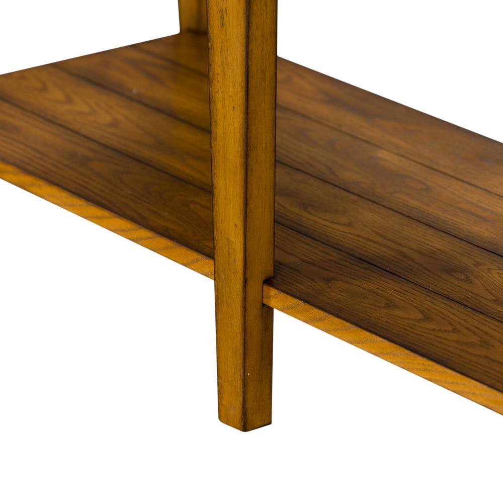 Alt View 2. Liberty Furniture Industries - Lake House Sofa Table in Oak - Brown.