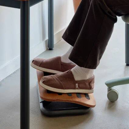 Alt View 1. Branch Furniture - Adjustable Footrest – Ergonomic Comfort & Support for Healthier Posture at Any Desk - Walnut.