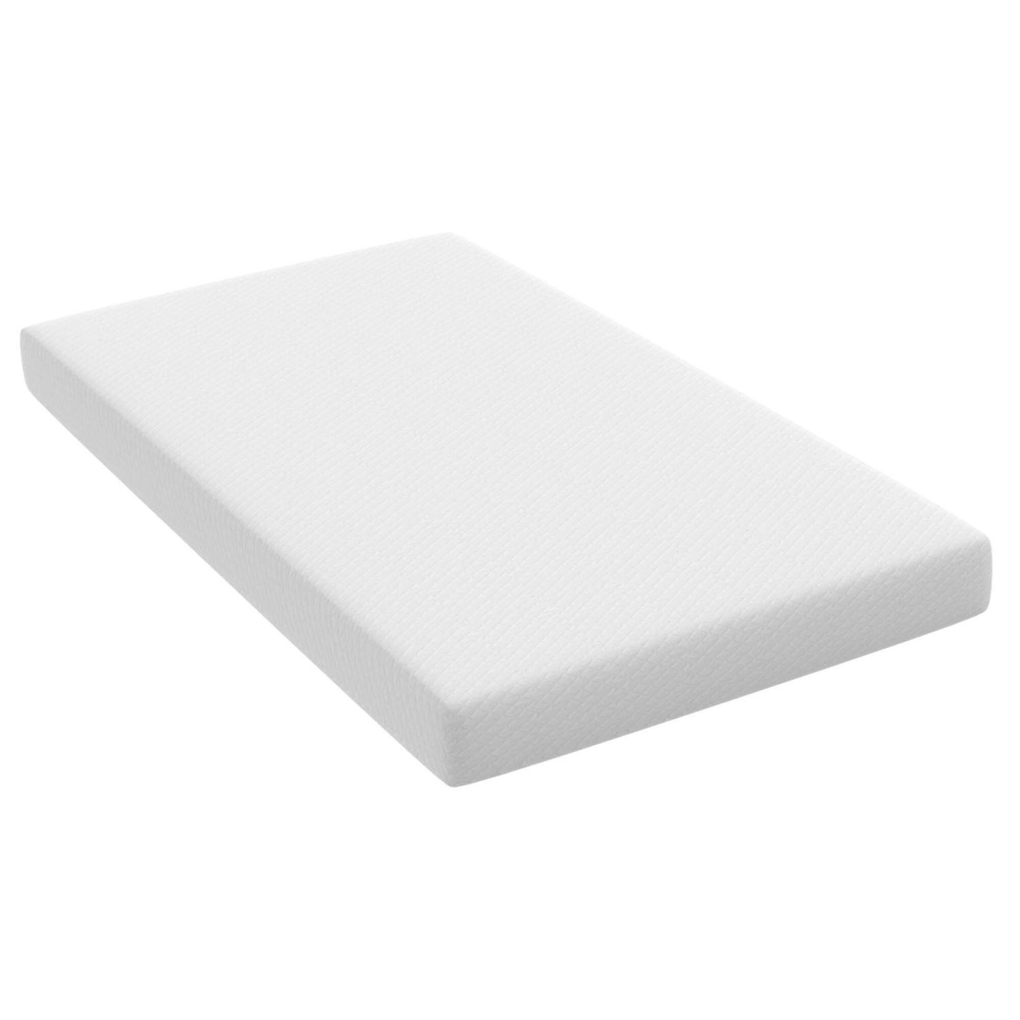 Left. Vaczon - 10 Inch Twin Size Memory Foam Mattress with Gel Cooling, Medium Firm Support, Breathable Polyester - White.