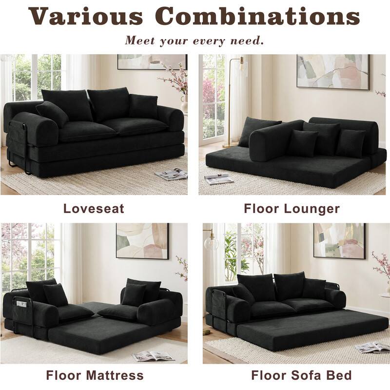 Various Combinations  
Meet your every need.

- Loveseat
- Floor Lounger
- Floor Mattress
- Floor Sofa Bed
