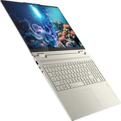 Lenovo - Yoga 7 2-in-1 - Copilot+ PC - 16" 2K LCD Touchscreen Laptop  - AMD Ryzen AI 5 340 - 16GB Memory - 512GB SSD - Seashell