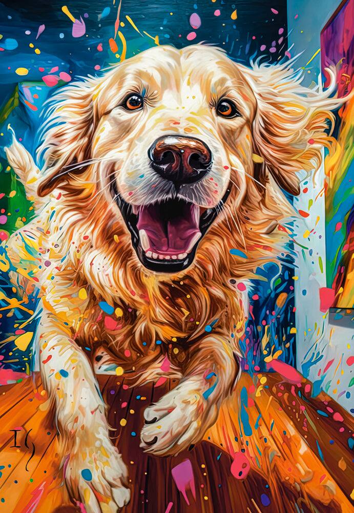 Angle. Castorland - CASTORLAND 1000 Piece Jigsaw Puzzles, Euphoric Spectrum, Pet, Animal Puzzles, Dog, Adult Puzzle, C-105182-2 - Red.