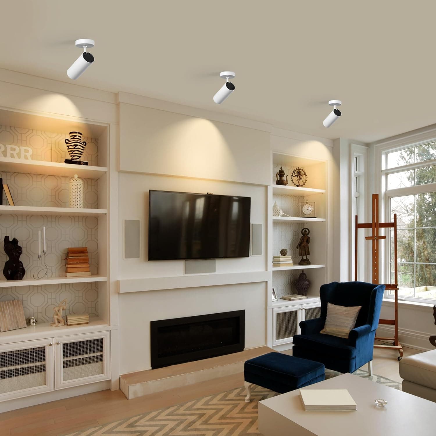 Alt View 3. FINEAK - 2-Pack White 12W Dimmable LED Ceiling Spotlight, Adjustable Anti-Glare.