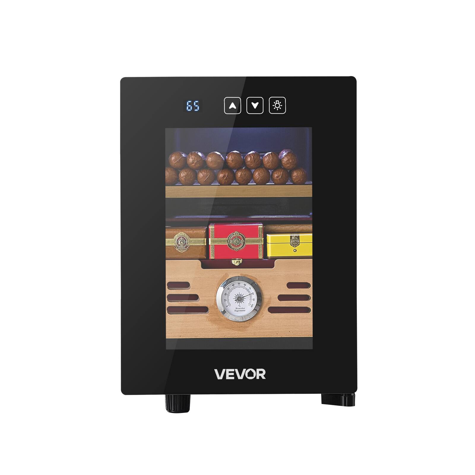 Alt View 5. VEVOR - Electric Humidor, 16L, 100 Counts Electric Cigar Humidor Cabinet with Cooling Temperature Control - Black.