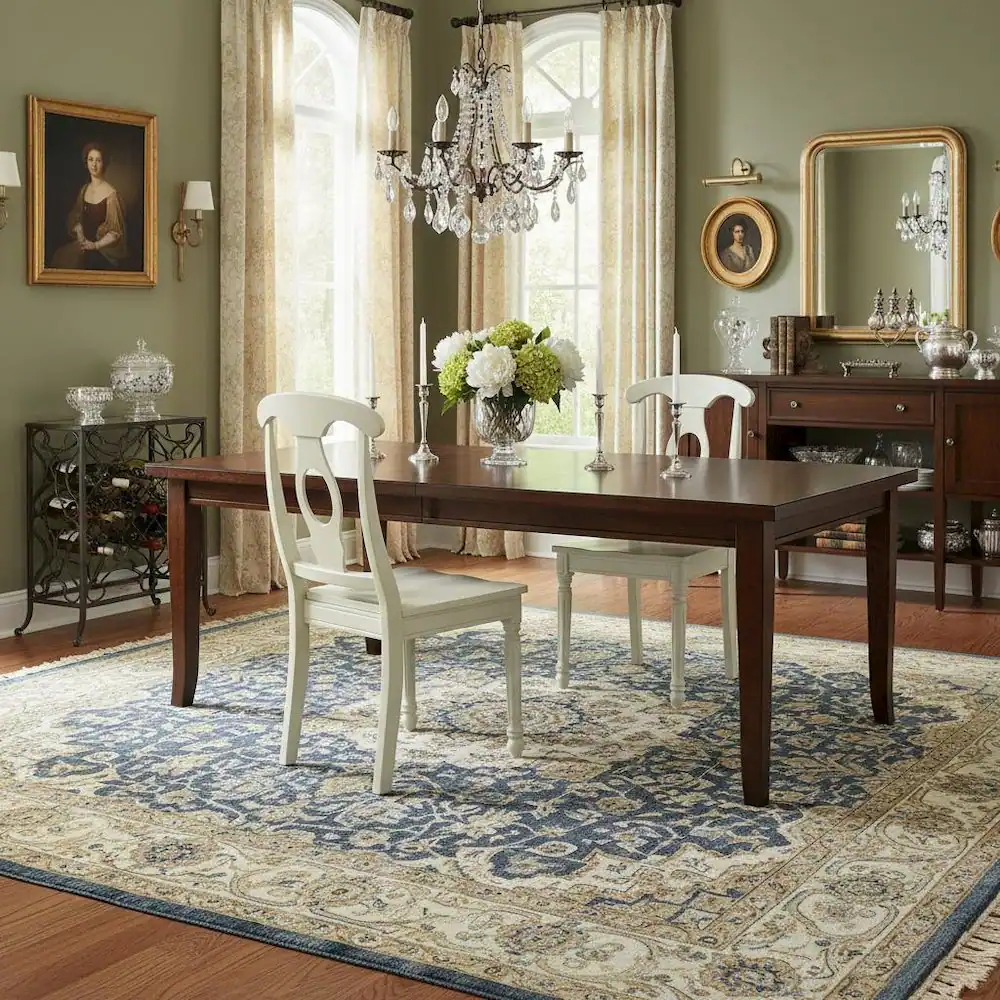 Alt View 1. FurniFact - White Dining Chair - Brown.