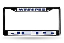 Rico Industries - Winnipeg-Jet's Black 12x6 Auto Metal License Plate Frame Holder - Multi