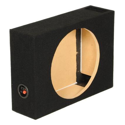 Front. QPower - QPower SHALLOW112 Single 12" Vented Shallow Subwoofer Sub Box Enclosure - Black.