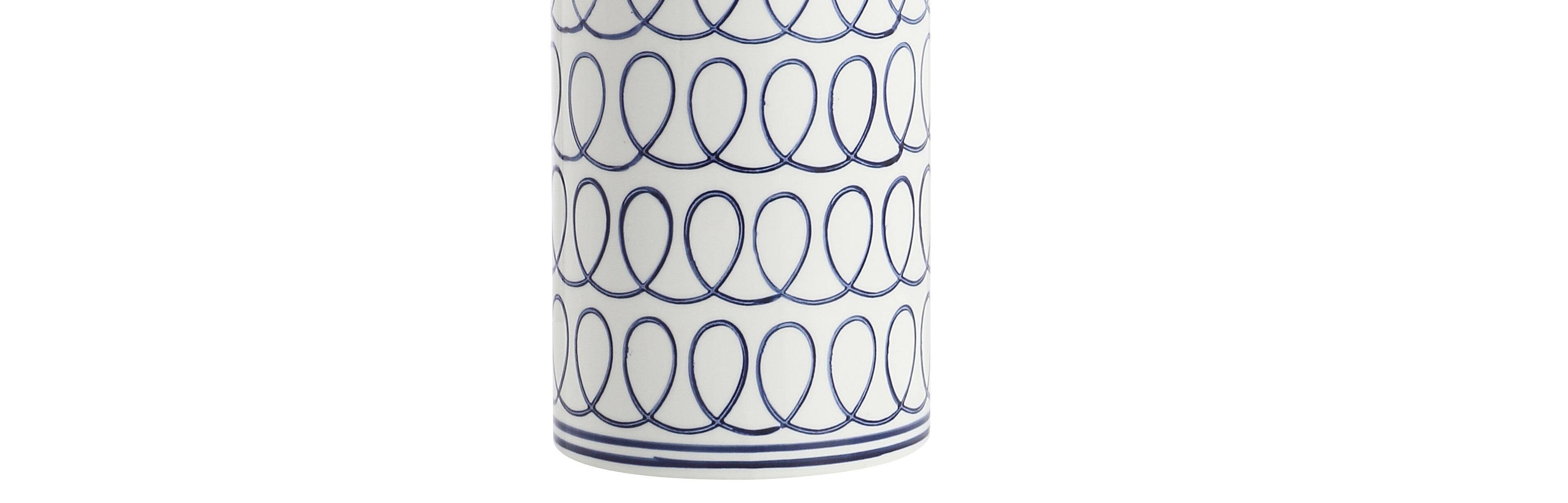 Alt View 7. Jonathan Y - Loop 28.75" Ceramic Modern Column LED Table Lamp, Blue/White - White/Blue.