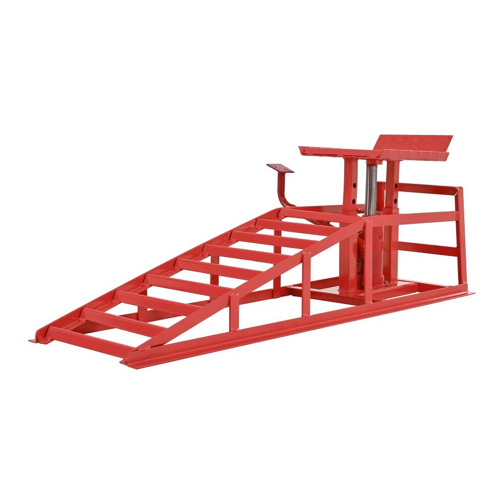 Alt View 10. Ropilly - Ropilly 5 Ton Hydraulic Car Ramps Truck Service Lifts with Pedal Red 2 Pack.