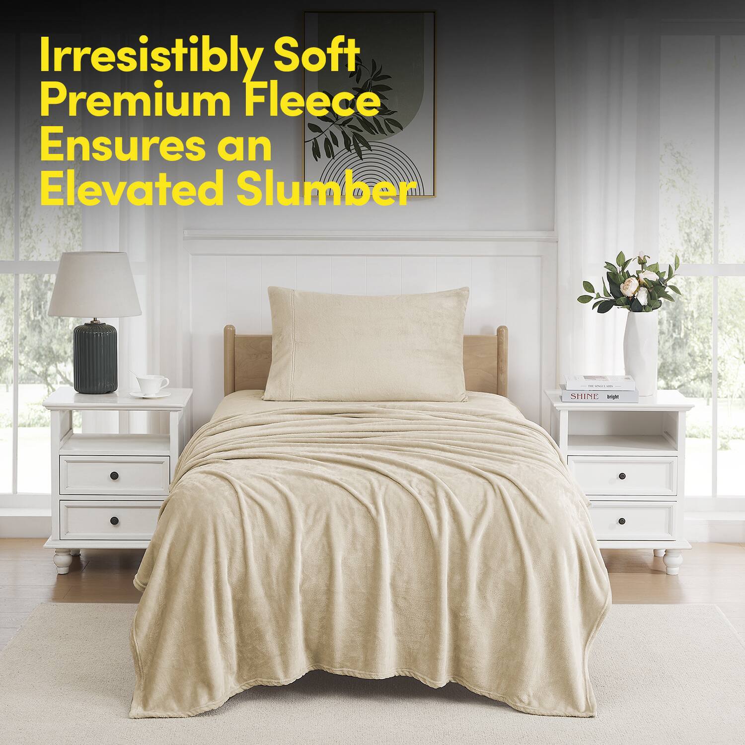 Irresistibly Soft Premium Fleece Ensures an Elevated Slumber
