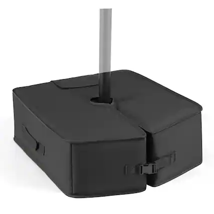 Front. Costway - Costway Umbrella Base Weight, 90 LBS Sand-fillable Bag with Weatherproof Fabric, Patio - Black.