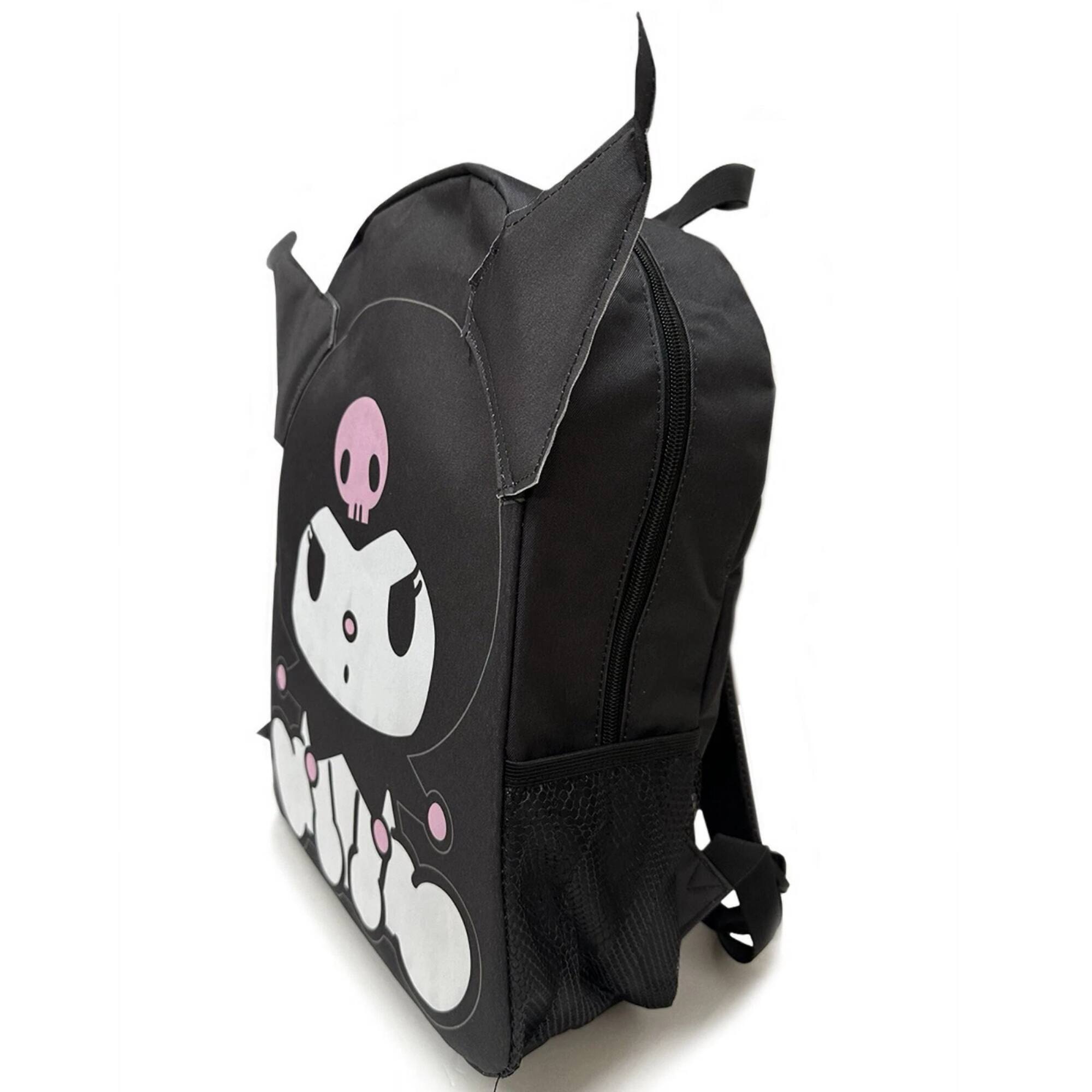 Alt View 1. Hello Kitty - Hello Kitty Kuromi Front Body 16” Backpack with Ears - Black.