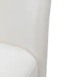 Liberty Furniture Industries - Accent Dining Chair with Castors - Rounded Back - Ivory Upholstry - White
