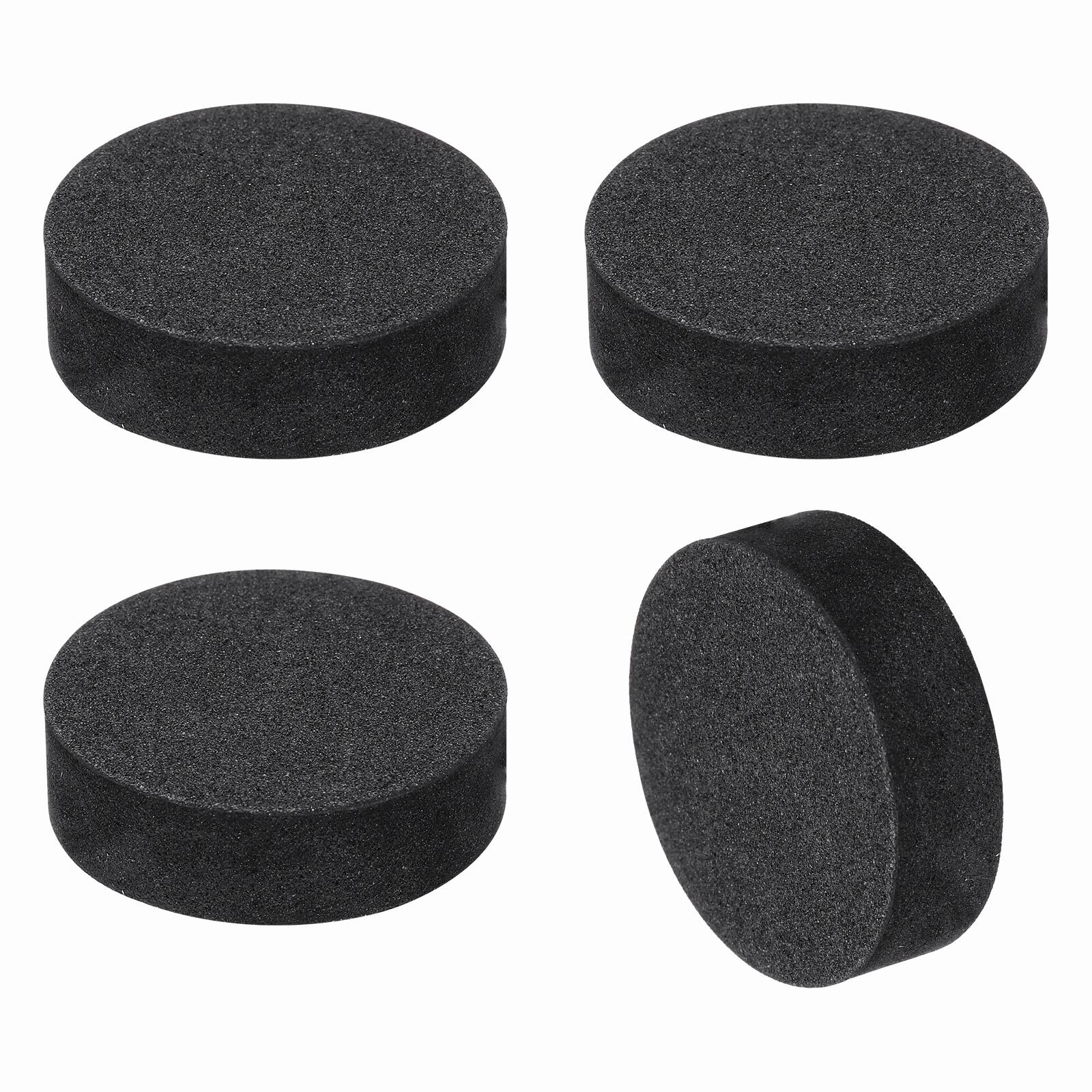 Front. Unique Bargains - 4pcs Single Sided Speaker Isolation Feet Pads, 30x10mm Non Slip Foam Shock Absorption Pad for Amplifier Speaker - Black.