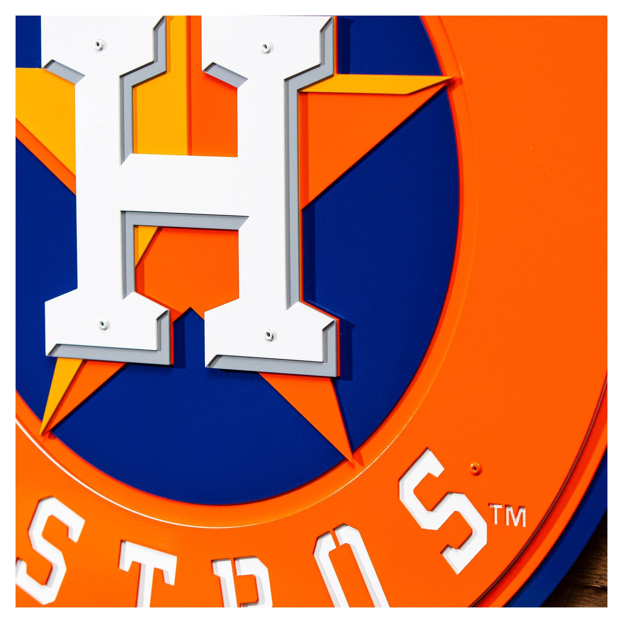 Alt View 2. Evergreen Enterprises - Houston Astros 23" Layered Metal Wall Art Sign - Multicolor.