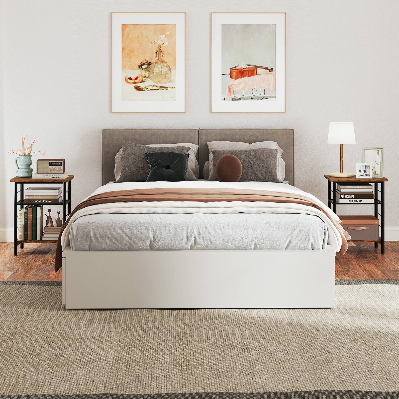 The text in the image appears to be in Russian. Here is the corrected and grouped text:

- "БРАВА! ТЕАТРА" (on the bookshelf on the left)
- "ЧЕРНОГОРСК" (on the bookshelf on the right)