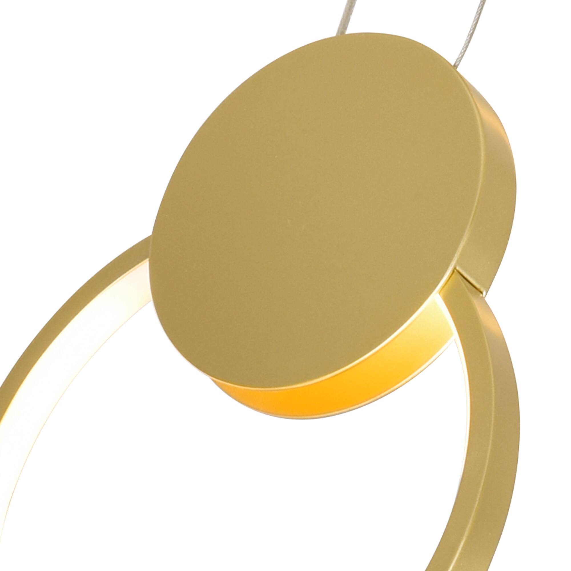 Alt View 1. CWI Lighting - Pulley 8 in LED Satin Gold Mini Pendant - Satin Gold.
