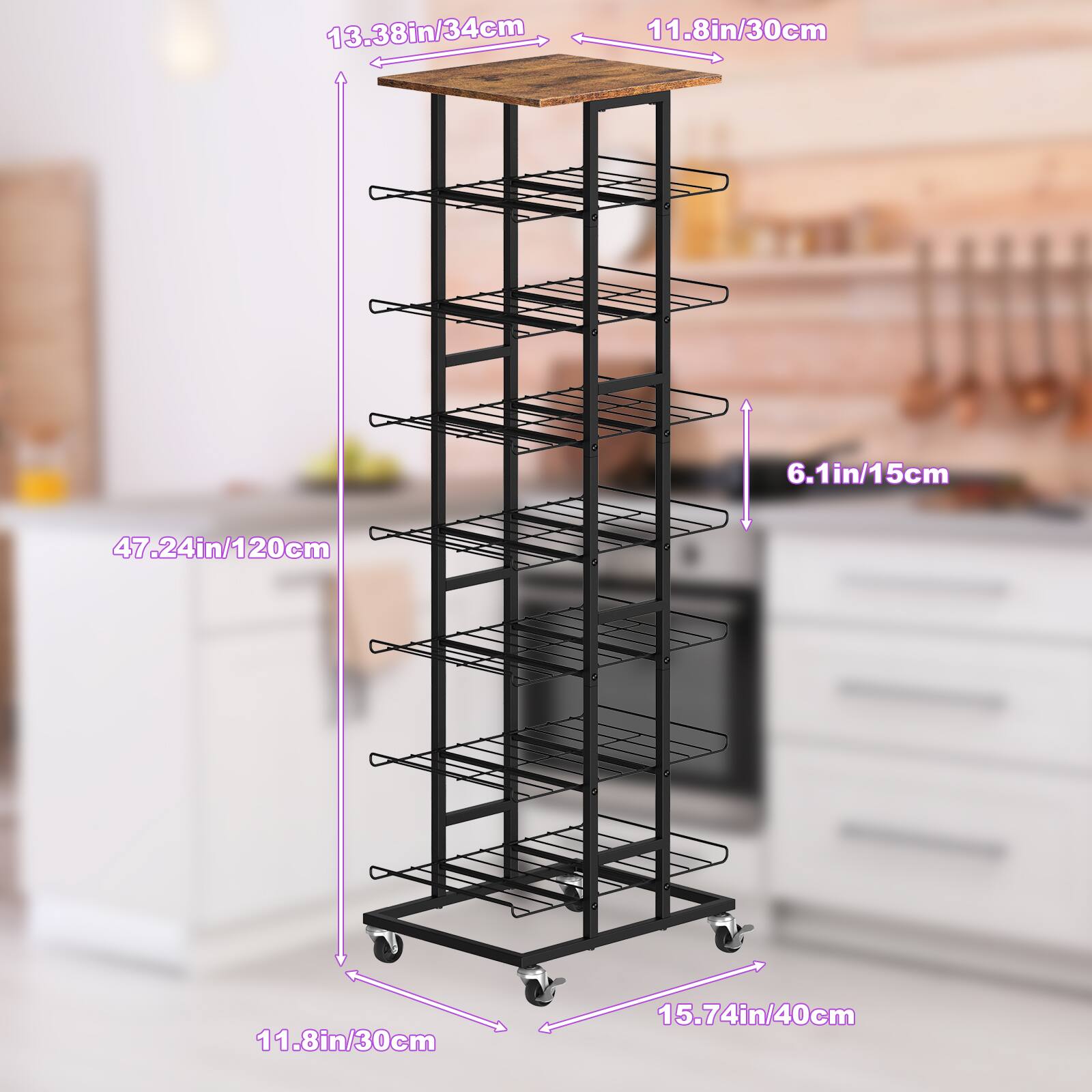 13.38in/34cm  
11.8in/30cm  
6.1in/15cm  
47.24in/120cm  
11.8in/30cm  
15.74in/40cm