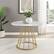Alt View 11. Walker Edison - Modern Round Cage-Leg Dining Table - Faux White Marble.
